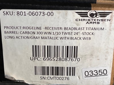 Christensen Arms Ridgeline Titanium 300 Win 801-06073-00 - Image 12 of 12
