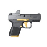 Canik METE MC9 9mm Black & Gold W/ M01 Red Dot 15 Round Capacity HG7620GV-N - 1 of 1