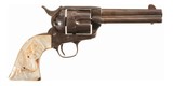 Colt SAA Frontier Six Shooter Black Powder 44-40 4.75 Blue Casehardened Steer Head Pearl Grips - 2 of 8