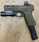 Police Trade Glock 17 Gen 3 OD Green Ameriglo Red Dot Nightstick Weapon Light Extendo 33rd Mag RMR - 1 of 6