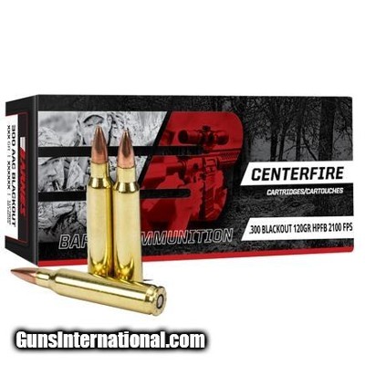 Barnes 300 Blackout Ammo 120 grain HPFB Box of 125 Rounds 32250