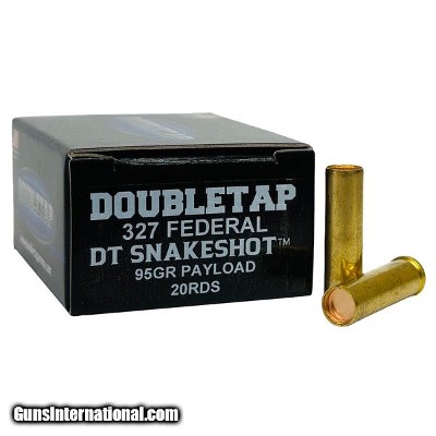 Double Tap 327 Federal Ammo 95 grain Snake Shot Shotshell Box of 20 Rounds