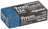 Aguila Personal Defense 9mm Luger Ammo 124 grain JHP Box of 50 Rounds 1E092125 - 1 of 1