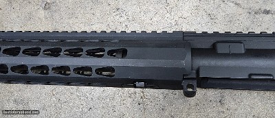 DPMS AR15 Upper Receiver with AAC Square Drop Rail and 3 Prong Flash Hider - Image 6 of 7