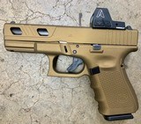 Glock 23 Gen 4 .40 S&W Burnt Bronze Window Cuts MOS Ameriglo RMR Police Trade 1x13rd Mag - 1 of 6