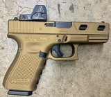 Glock 23 Gen 4 .40 S&W Burnt Bronze Window Cuts MOS Ameriglo RMR Police Trade 1x13rd Mag - 2 of 6