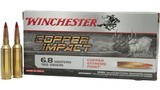 Winchester Copper Impact 6.8 Western Ammo 162 grain Polymer Tip Lead Free Case of 200 Rounds X68WLF - 1 of 1