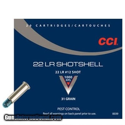 CCI Shotshell 22 LR Ammo 1/15 oz #12 Shot 31 grain Box of 200 Rounds 0039