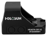 Holosun HE407KGRX2 HE407K- GR X2 Black Anodized 0.85 x 0.77 6 MOA Green Dot Reticle he407k-gr-x2 - 3 of 3