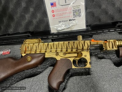 Auto Ordnance Thompson 1927A1 Deluxe 45 ACP Gold Tiger Stripe Tommy Gun - Image 9 of 9