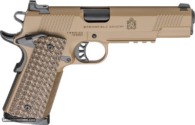 Springfield TRP 45 ACP W/ Light Rail Coyote Brown 1911 FDE PC9125LRCB - Image 1 of 1