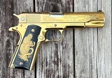 Colt 1911 38 Super El Presidente De Oro Gold Engraved 1 OF 500 O1911C-SS38-ELP - 1 of 4