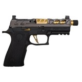 FOSTECH DRONE PREDATOR HGA 9MM 3.9IN THRD GOLD BBL GRAY SLIDE BLACK FRAME GOLD SIG PERF FCU 2-17RD - 1 of 2