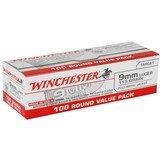 Winchester USA 9mm Luger Ammo 115 grain FMJ Case of 1000 Rounds USA9MMVP - 1 of 1