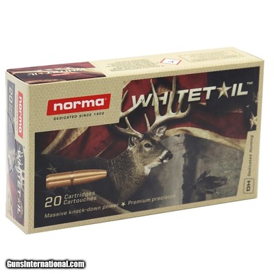 Norma Whitetail 308 Winchester Ammo 150 grain Pointed Soft Point Box of 20 Rounds 20177382