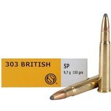 Sellier & Bellot 303 British Ammo 150 grain Soft Point Box of 20 Rounds SB303B - 1 of 1