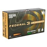 Federal Premium Gold Medal 308 Winchester Ammo 160 grain Sierra Matchking BTHP Case of 200 Rounds GM308M - 1 of 1