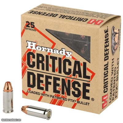 Hornady Critical Defense 25 Auto 35 grain FTX Box of 25 Rounds 90014