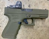 Used Glock 23 Gen 4 OD Green .40S&W Window Cuts MOS Amerigo Trijicon RMR Cut Red Dot Police Trade - 2 of 6
