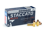 Staccato 9mm Luger Ammo 136 Grain OTM Open Tip Match Box of 50 Rounds