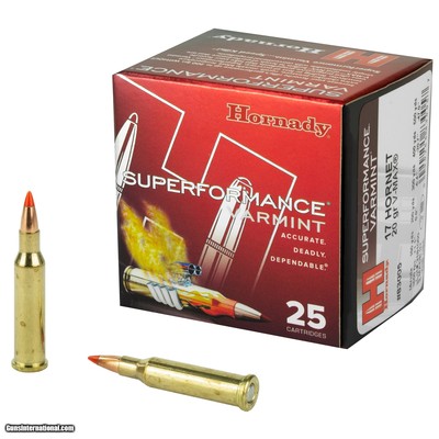 Hornady Superformance Varmint 17 Hornet Ammo 20 grain V-MAX Case of 250 Rounds 83005