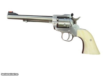 Used Ruger Single-Six Convertible Stainless – .22 LR / .22 Magnum, 6.5” Barrel, Ivory-Style Grips