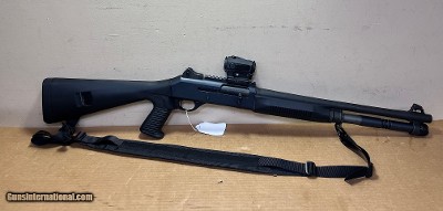 Used Benelli M4 Tactical Shotgun – 12GA, Pistol Grip Stock, Vortex SPARC AR Red Dot, Extended Tube