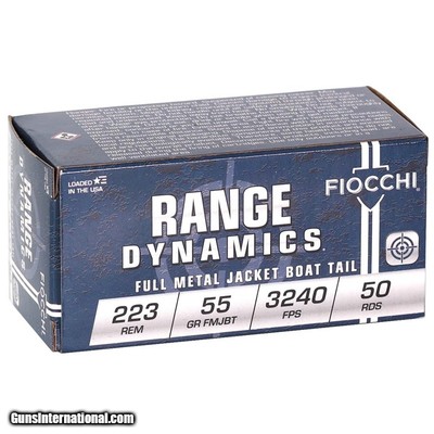 Fiocchi Range Dynamics 223 Remington Ammo 55 grain FMJ Case of 1000 Rounds 223A