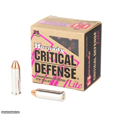 Hornady Critical Defense Lite 38 Special Ammo 90 grain FTX Case of 250 Rounds 90300 - Online Only