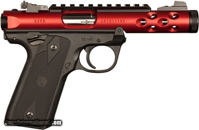 Ruger Mark IV 22/45 Lite 22 LR Davidson's Exclusive Red Threaded Barrel 43910 MK
