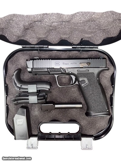 Used Custom Glock 19 Gen 5 – Nomad 9F Frame, Agency Slide, Upgraded Barrel, 3 Mags