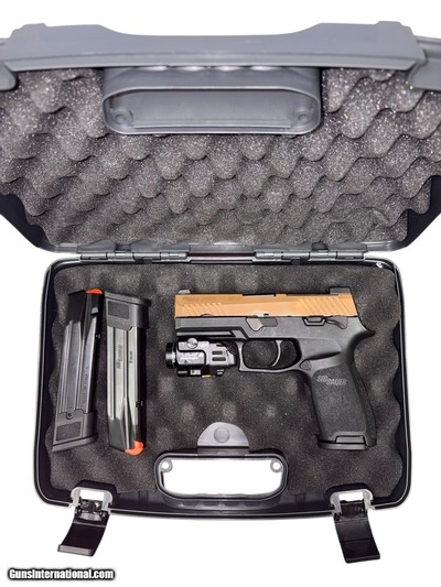 Used SIG Sauer P320 M18 9mm Snakebite – Coyote Slide, Manual Safety, w/ Streamlight TLR-6A