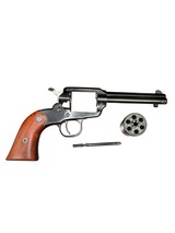Used Ruger New Bearcat .22 LR Revolver – Blued Finish, Engraved Cylinder, Rosewood Grips - 3 of 7