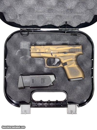 Used Glock G43 9mm – Custom Cerakote American Flag Edition, 6+1 Slimline Carry Pistol