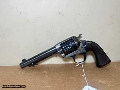 Colt Frontier Six Shooter “Bisley Model” Revolver – .44-40 WCF, Antique, Checkered Hard Rubber Grips