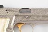 Browning Hi-Power Renaissance 9mm – Deep Engraving, Pearl Grips, Collector-Grade Belgium Pistol - 5 of 7