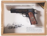 Colt 1911 WWI Chateau-Thierry Commemorative Pistol – .45 ACP, Collector Display, 1967 Production - 1 of 1