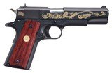 Colt DEA 20th Anniversary 1911 Royal Blue Series 80, Gold Inlay, Display Case, 1 of ~2,000 - 2 of 2