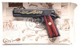 Colt DEA 20th Anniversary 1911 Royal Blue Series 80, Gold Inlay, Display Case, 1 of ~2,000 - 1 of 2