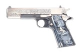 Colt Mexican Heritage 1911 – .38 Super, TALO Edition, Silver Engraved Aztec Theme - 1 of 6