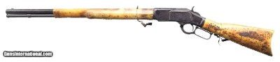 Winchester 1873 Lever-Action Rifle – Rawhide-Wrapped Tribute to Crow Scout Curley, Cal. .32-20 General Custer Little Big Horn