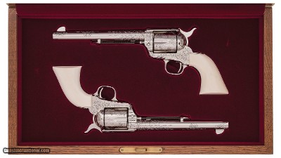 Consecutive Pair – Factory Engraved Colt Single Action Army Revolvers, .45 LC, 7.5