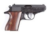 Engraved Walther PPK 75th Anniversary Edition – .380 ACP, Gold Inlay, Factory Engraving - 2 of 4