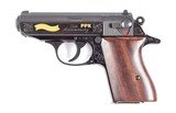 Engraved Walther PPK 75th Anniversary Edition – .380 ACP, Gold Inlay, Factory Engraving