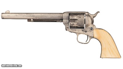 Documented Antique Colt SAA – 1881 Nickel .45 Colt, 7.5