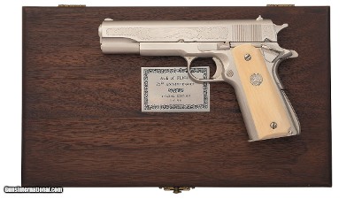 Colt Mk IV Series 70 Government Model – 75th Anniversary “Age of Flight” Edition, .45 ACP, Nickel, 1 of 500