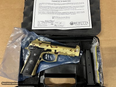 Beretta 92XI 9mm – Desert Camouflage, SAO, Fiber Optic Front Sight
