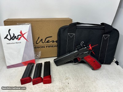 Dan Wesson DWX 9mm – Red Aluminum Grips, Holosun EPS, 3 Mags, Custom Trigger Guard
