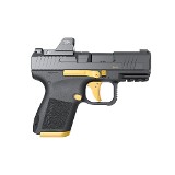 Canik METE MC9 9mm Black & Gold W/ M01 Red Dot 15 Round Capacity HG7620GV-N - 1 of 1