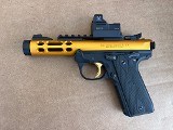 Ruger Mark IV 22/45 Lite Gold Anodized .22 LR with Vortex Razor Red Dot - 6 of 6